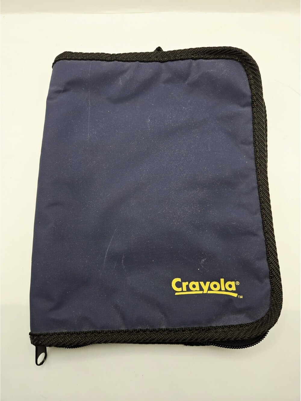 Vintage Crayola Marker Soft Case Carrier With Zip Mesh Pockets Blue